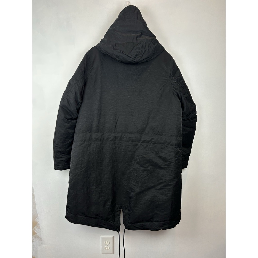 Nike Sportswear Parka Coat Mens Large Black Puffer Down Warm Cozy Cinch Hooded - Picture 2 of 13